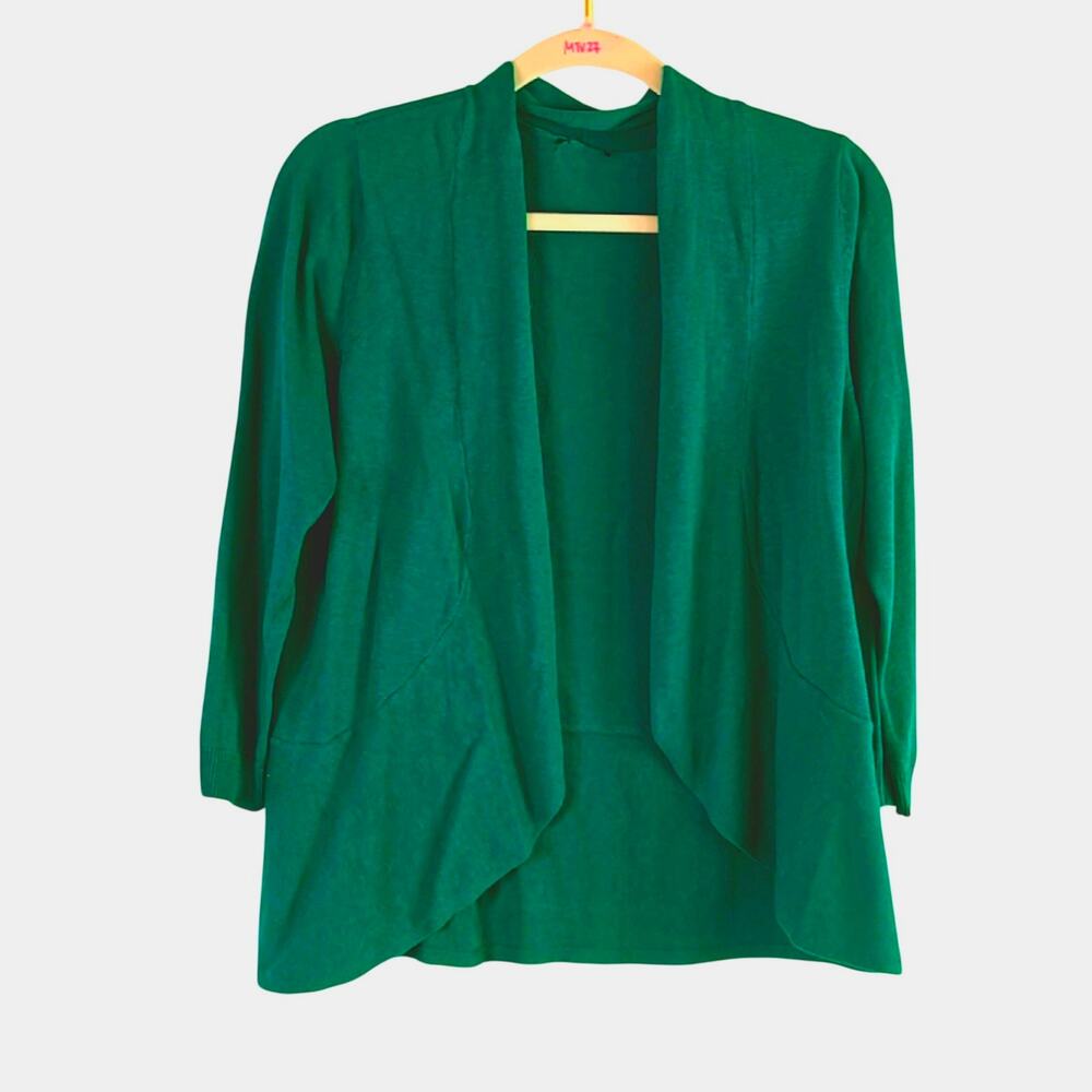 Open front cardigan in Dark Green size Med